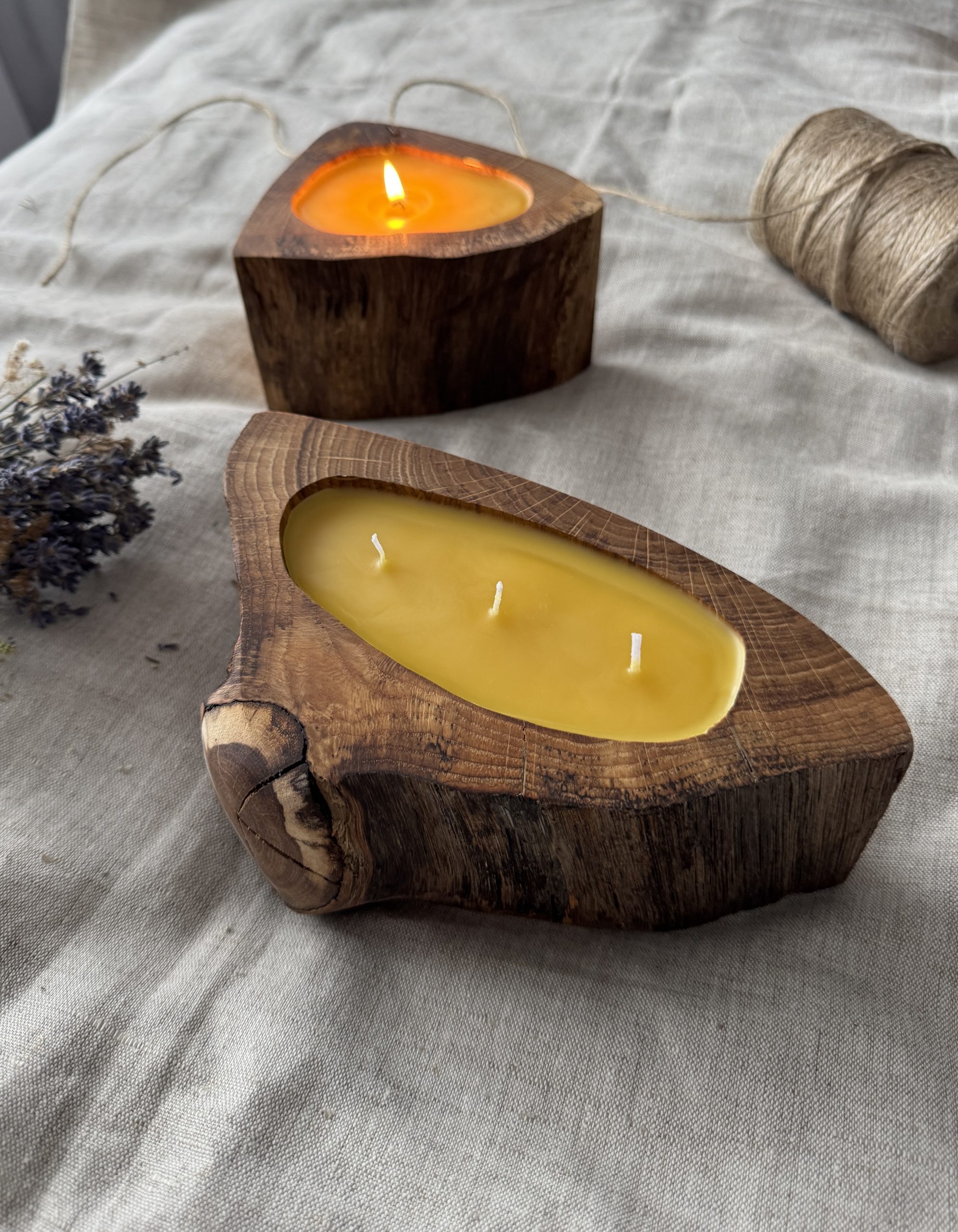 Beeswax candle